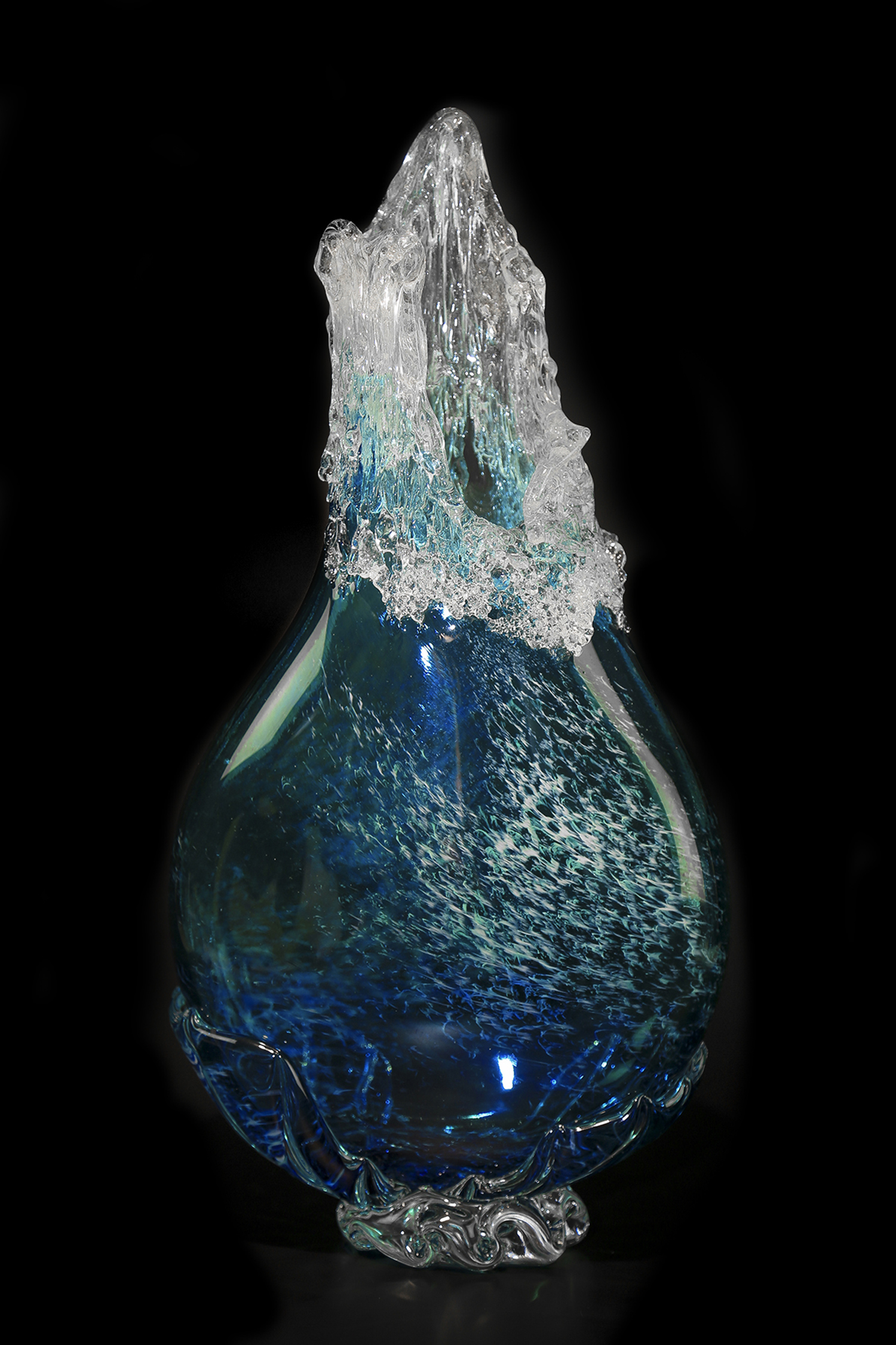 The Kalapana Kai Wave VASE Moe Hot Glass