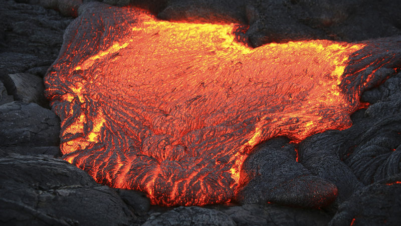 The newest lava flow